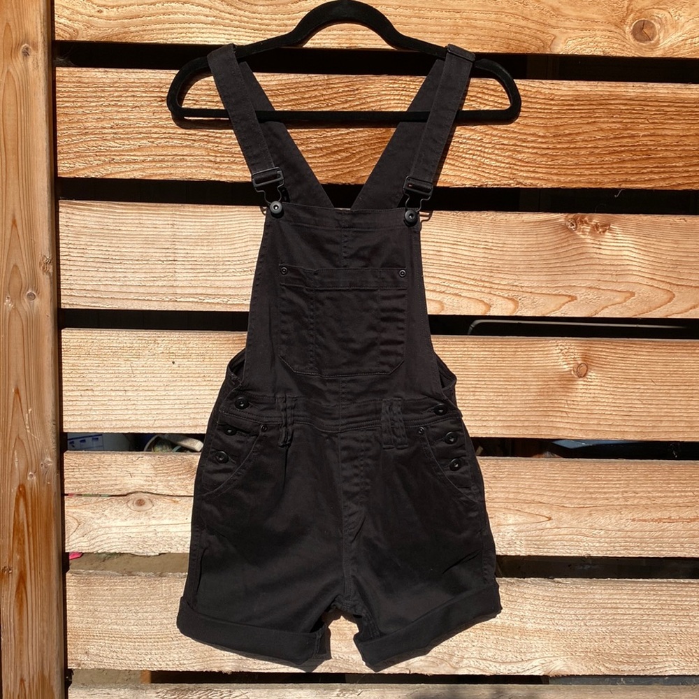 Wildfang black short overalls